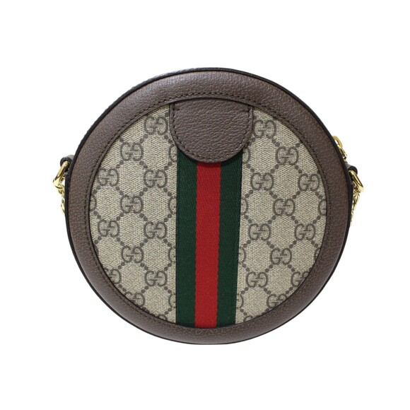 GUCCI GG Supreme Shoulder Bag crossbody brown canvas leather zipper - Picture 2 of 8